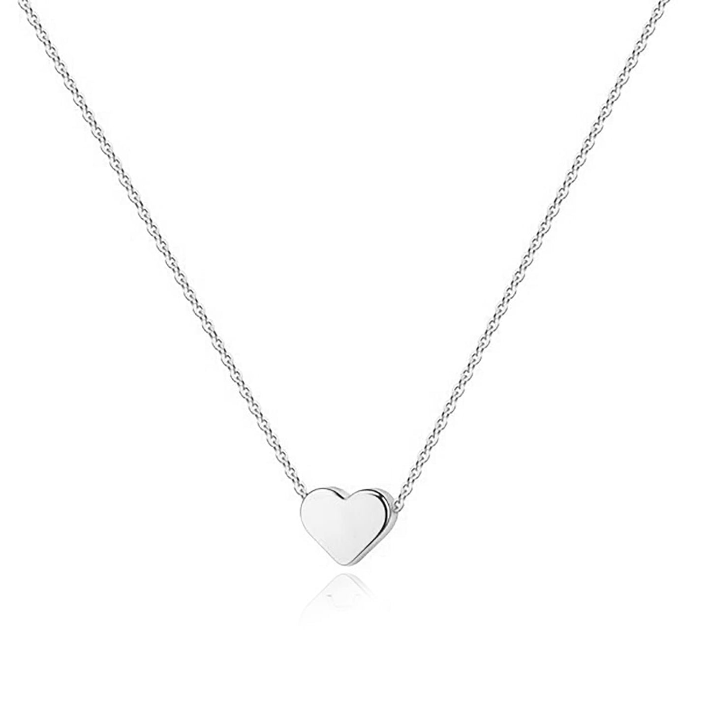 PAVOI 14K Gold Plated Cubic Zirconia Heart Necklace | Cute Dainty Love Pendant Necklaces for Women - Valentines Day Trendy Jewelry