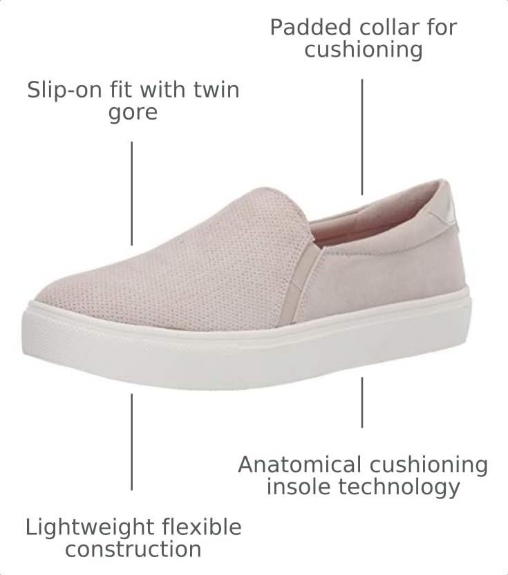 Dr. Scholl's Shoes Womens Nova Slip On Fashion Sneaker,Light Grey/White,7 WideDr. Scholl's Shoes Womens Nova Slip On Fashion Sneaker,Light Grey/White,7 Wide