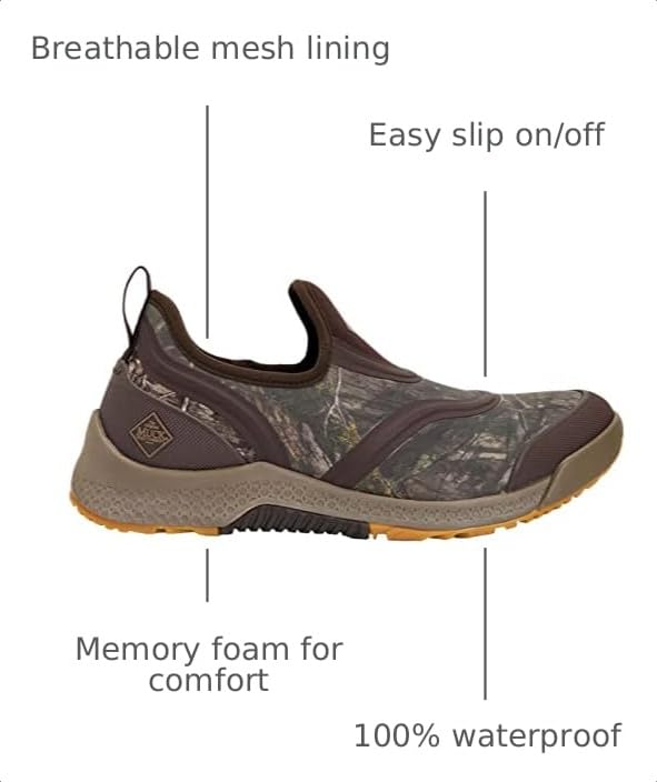 MUCK Men's Outscape Slip On, Black, Size 14(M)MUCK Men's Outscape Slip On, Black, Size 14(M)