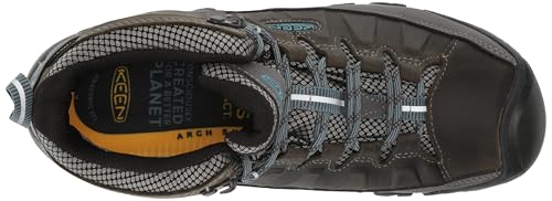 KEEN Women's Targhee 3 Mid Height Waterproof Hiking Boots, Magnet/Atlantic Blue, 8.5KEEN Women's Targhee 3 Mid Height Waterproof Hiking Boots, Magnet/Atlantic…