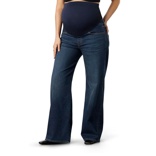 Levi Strauss Signature Gold Women's Maternity Comfort-Stay Wide Leg Jeans, (New) Faded Days, Small