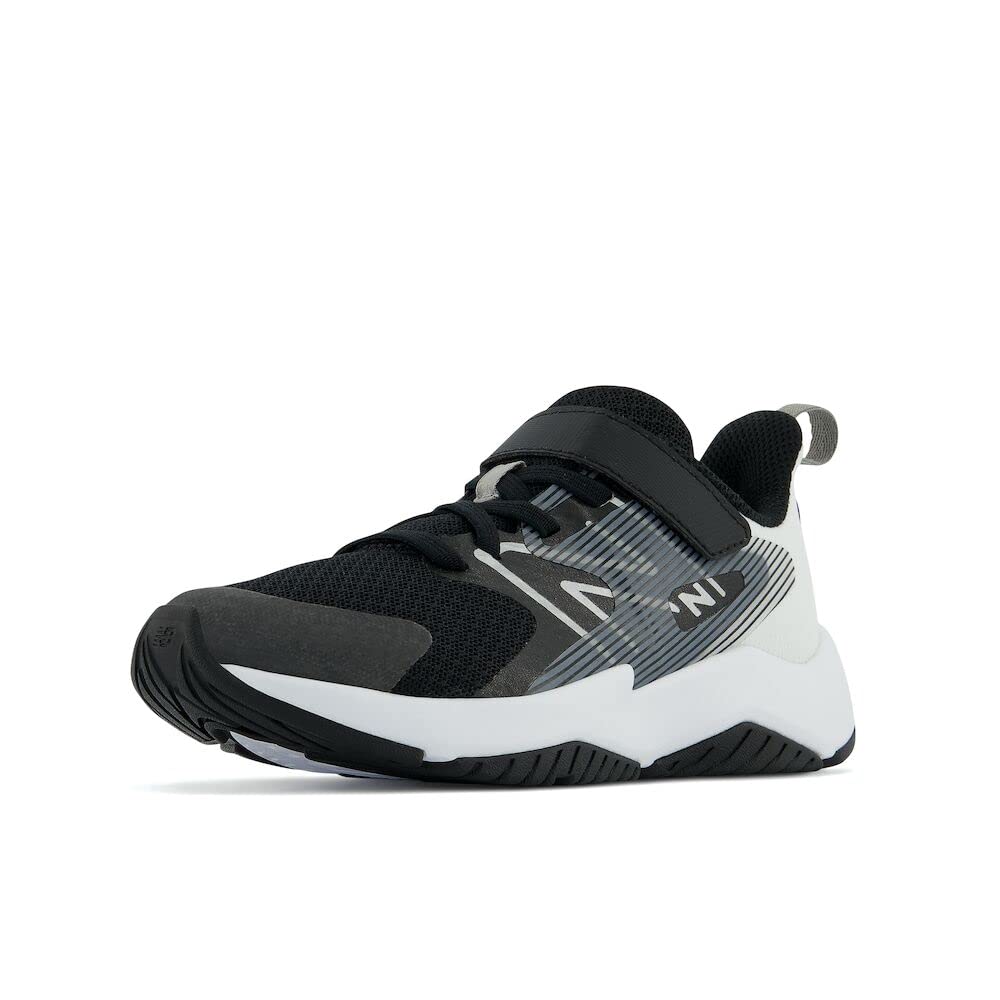 New Balance Kid's Rave Run V2 Hook & Loop Running Shoe, Black/White, 5 Big KidNew Balance Kid's Rave Run V2 Hook & Loop Running Shoe, Black/White, 5 Big Kid
