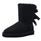 JOY IN LOVE Women's Snow Boots for Winter Mid-Calf high Back Bows