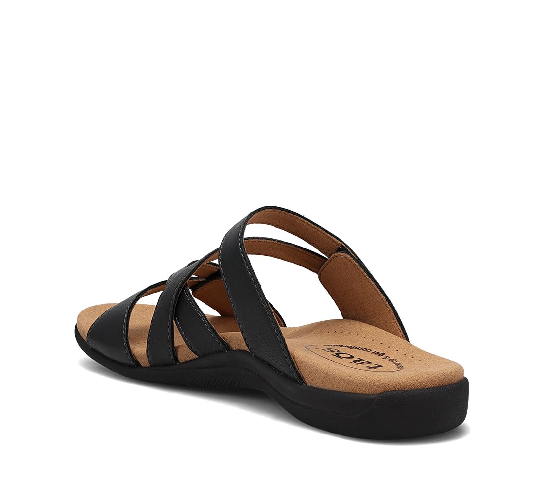 Taos Double U Premium Leather Women’s Sandal - Stylish Adjustable Strap Design with Arch Support, Cooling Gel Padding for All-Day Enjoyment and Walking Comfort