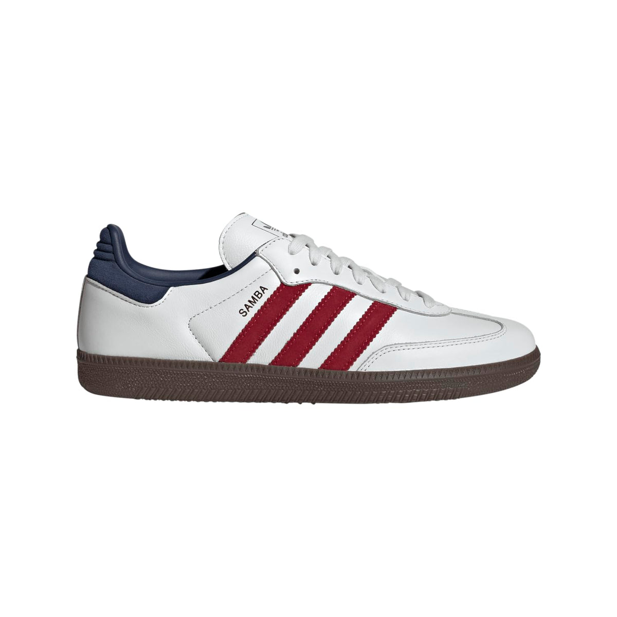 adidas Samba OG Men's Shoes, Core White/Team Victory Red/Night Indigo, Size 12.5