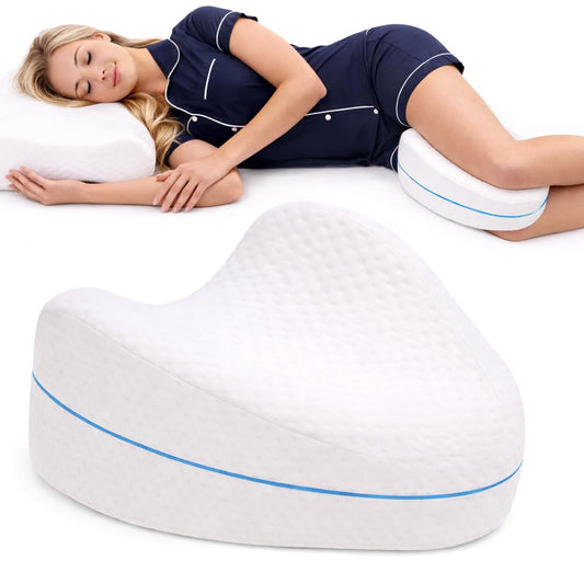 Contour Legacy Cool Leg & Knee Foam Support Pillow for Side Sleepers Soothing Relief for Back, Hips, Knees, Joints, Nerves & Muscles