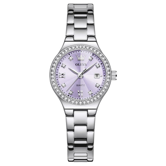 OLEVS Watch for Women Luxury Fashion Diamond Classic Arabic Dial Wrist Women's Watches with Date Waterproof Stainless Steel Quartz Ladies Watch