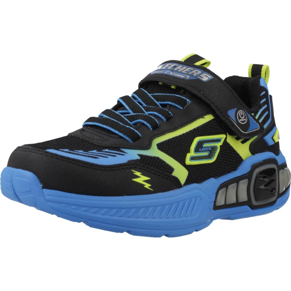 Skechers Boys' Light Storm 3, Silver/Black, 11 Little KidSkechers Boys' Light Storm 3, Silver/Black, 11 Little Kid