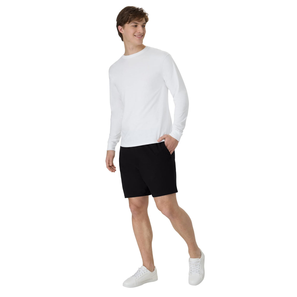Hanes Mens Jersey Cotton With Pocket Workout-and-training-shorts, Navy, 3X-Large