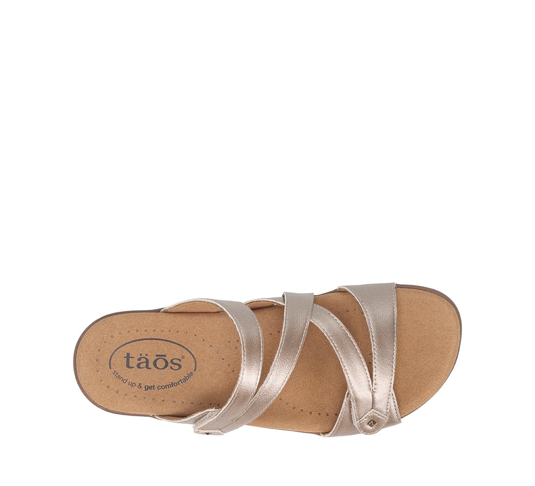 Taos Double U Premium Leather Women’s Sandal - Stylish Adjustable Strap Design with Arch Support, Cooling Gel Padding for All-Day Enjoyment and Walking Comfort