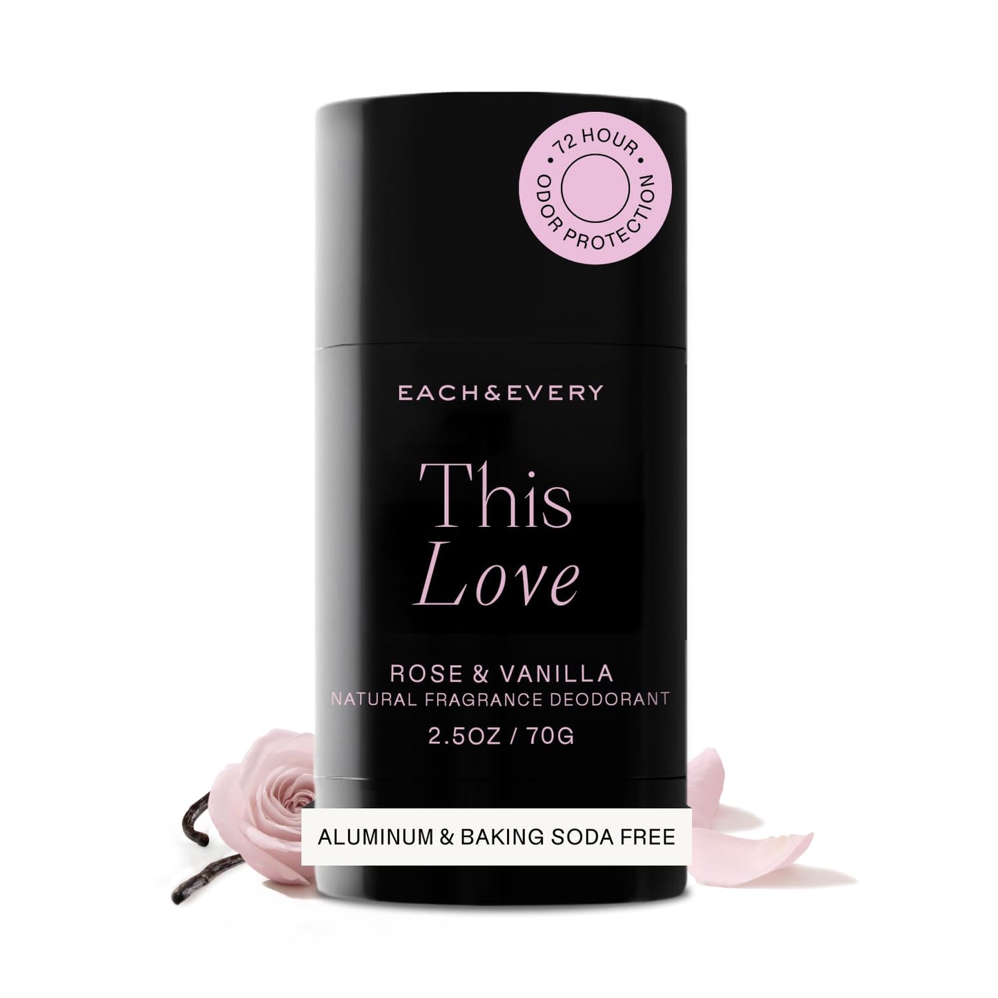 Each & Every Aluminum Free Deodorant for Women & Men – Natural Fragrance 72-Hr Odor Protection, Non-Toxic Deodorant for Sensitive Skin, EWG Verified, Baking Soda Free - Citrus & Vetiver Scent, 2.5oz