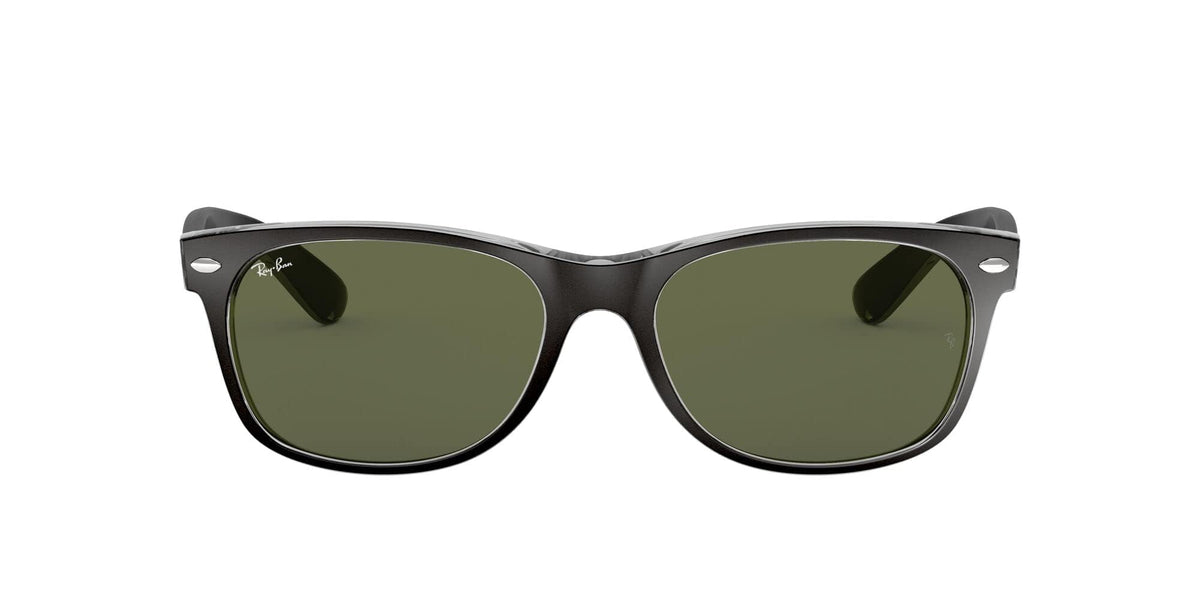 Ray-Ban Unisex RB2132 New Wayfarer Square Sunglasses, Rubber Black/G-15 Green, 55 mmRay-Ban Unisex RB2132 New Wayfarer Square Sunglasses, Rubber Black/G-15 Green, 55 mm