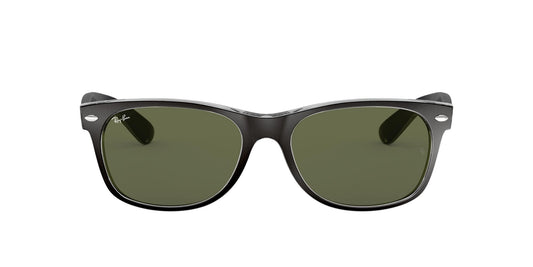 Ray-Ban Unisex RB2132 New Wayfarer Square Sunglasses, Rubber Black/G-15 Green, 55 mmRay-Ban Unisex RB2132 New Wayfarer Square Sunglasses, Rubber Black/G-15 Green, 55 mm