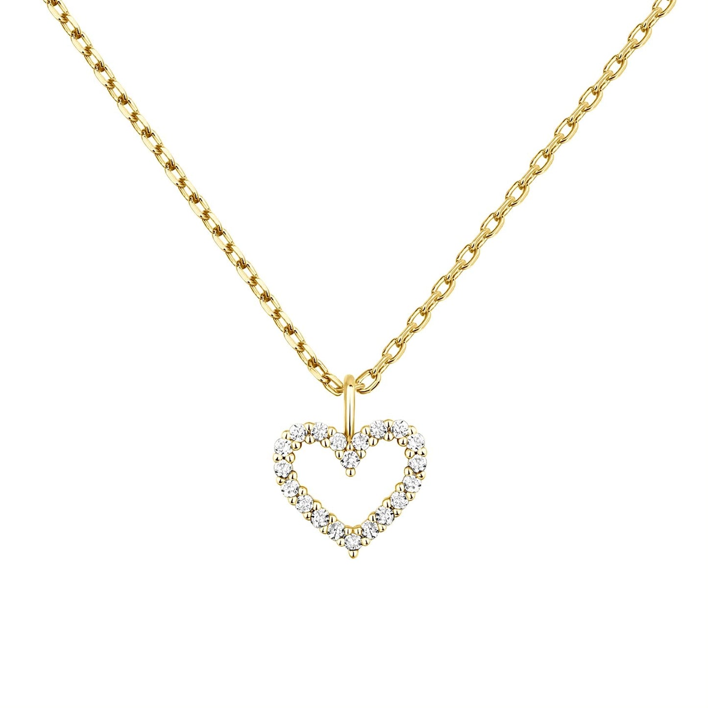 Dainty Gold Necklace for Women, 18K Real Gold Plated Necklace, White Gold Cross Silver Necklace, Cubic Zirconia Necklace, Birthday Gifts for Women Jewelry