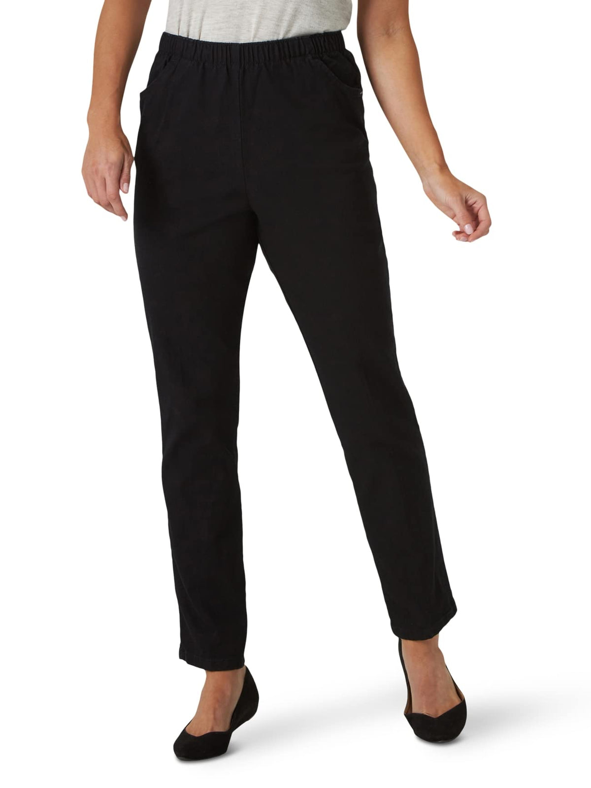 Chic Classic Collection Women's Stretch Elastic Waist Pull-On Legging Pant Mid Shade Denim 16
