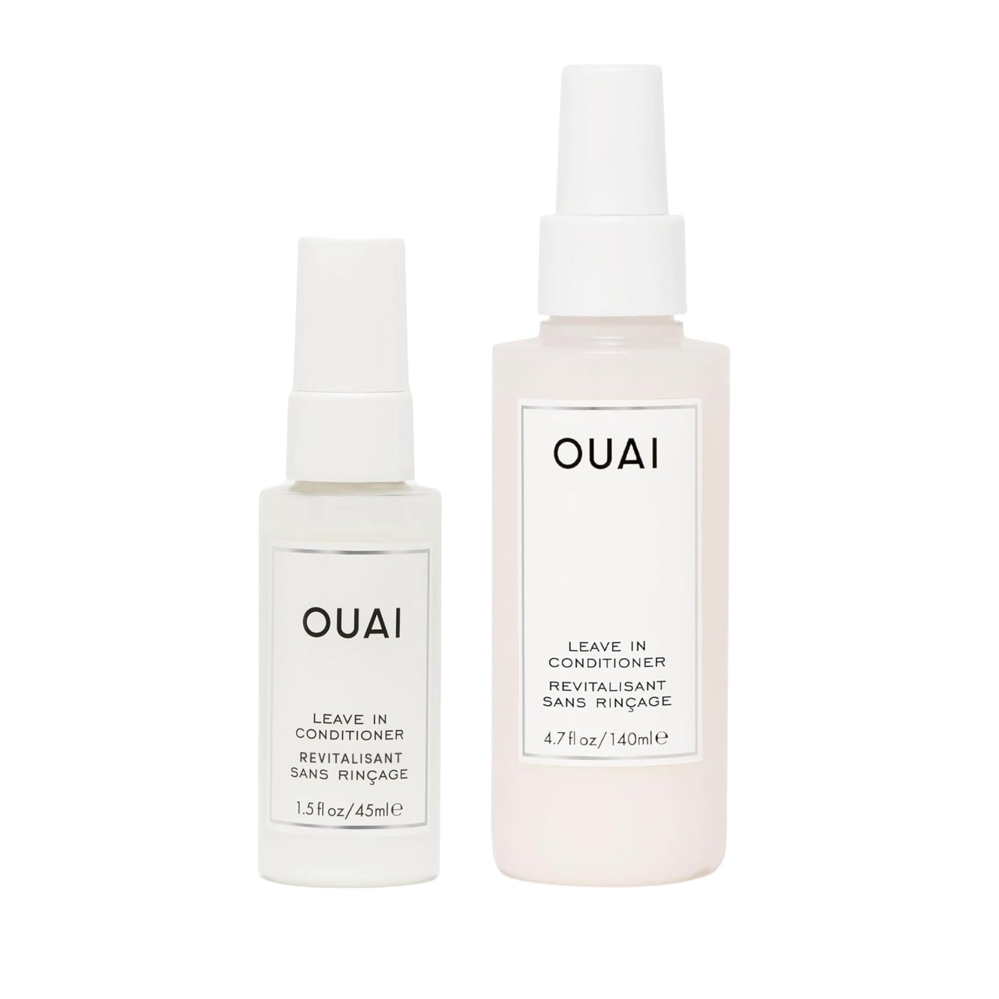 OUAI Leave In Conditioner & Heat Protectant for Hair - Prep Hair for Styling or Use as Detangling Spray to Fight Frizz & Flyaways - No Parabens, Sulfates or Phthalates (4.7 oz)