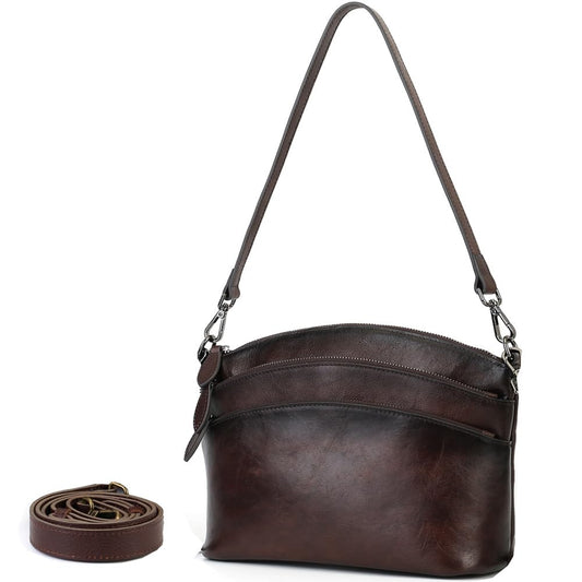 Genuine Leather Purses for Women Vintage Crossbody Bags for Women Hand Bags Women's Shoulder Handbags | Genuine Leather