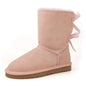 JOY IN LOVE Women's Snow Boots for Winter Mid-Calf high Back Bows