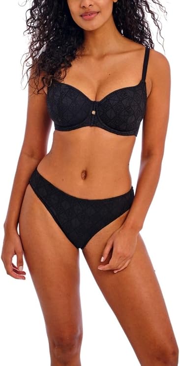 Freya Women's Nomad Nights Underwire Sweetheart Bikini Top Black 34D (Clearance)