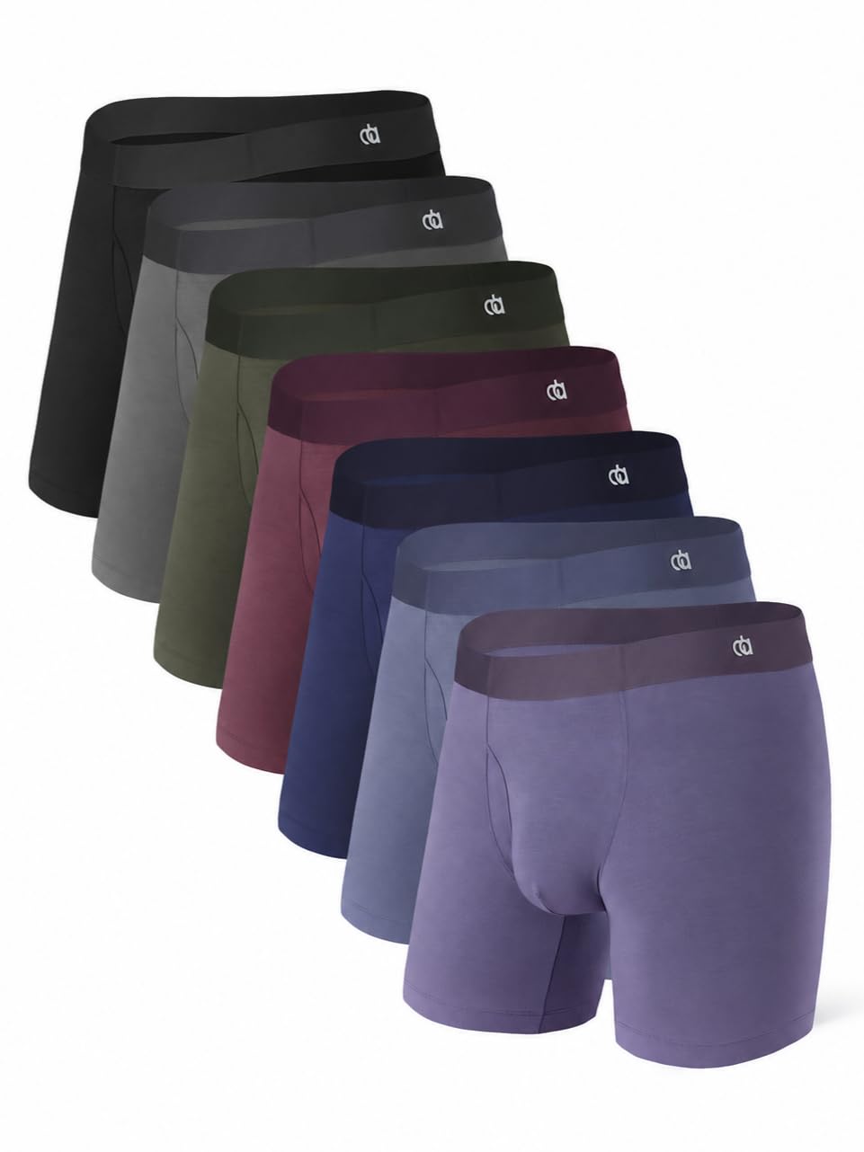 DAVID ARCHY Men's Ultra Soft Underwear Modal Boxer Briefs Slim Fit 6.5" | Second Skin Fabric Breathable, Smooth Low-Profile Waistband, Easy Access Side Fly, Tagless Anti Chafing for All-day Comfort