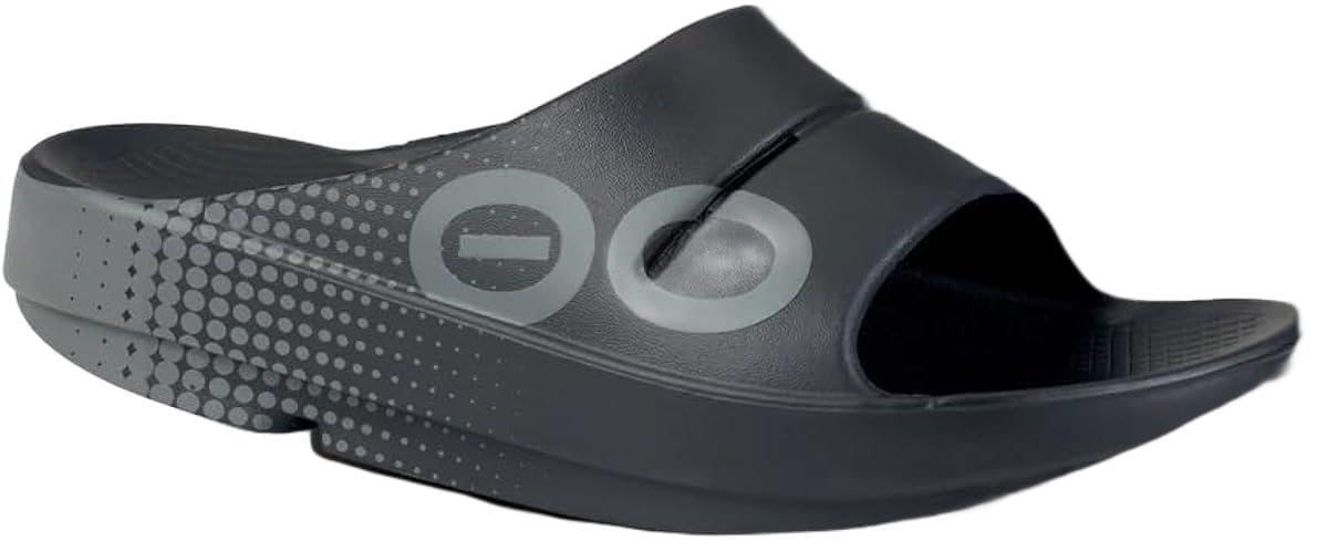 OOFOS OOahh Recovery Slide Sandals For Men & Women (Matte Black, US Footwear Size System, Adult, Women, Numeric, Medium, 11)OOFOS OOahh Recovery Slide Sandals For Men & Women (Matte Black, US Footwear S…