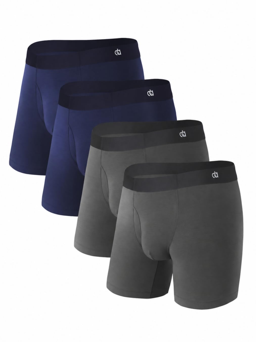 DAVID ARCHY Men's Ultra Soft Underwear Modal Boxer Briefs Slim Fit 6.5" | Second Skin Fabric Breathable, Smooth Low-Profile Waistband, Easy Access Side Fly, Tagless Anti Chafing for All-day Comfort