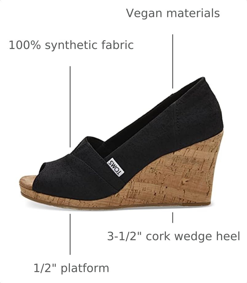 TOMS Women's Classic Wedge Espadrille Sandal, Natural Crosshatch Jacquard, 8.5TOMS Women's Classic Wedge Espadrille Sandal, Natural Crosshatch Jacquard, 8.5