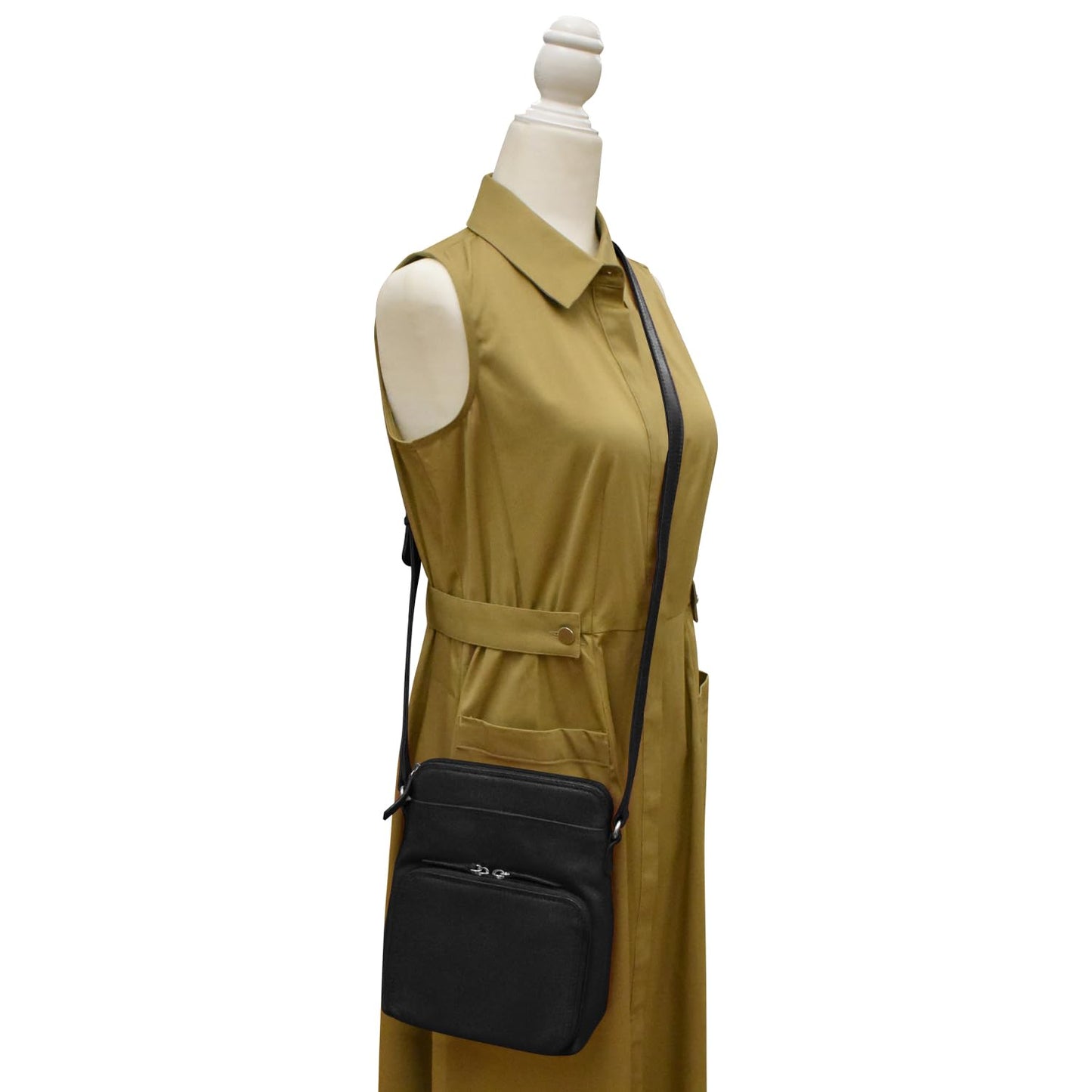 ili New York Genuine Leather Crossbody Bags for Women - Premium RFID Blocking Shoulder Bag Organizer with Adjustable Strap