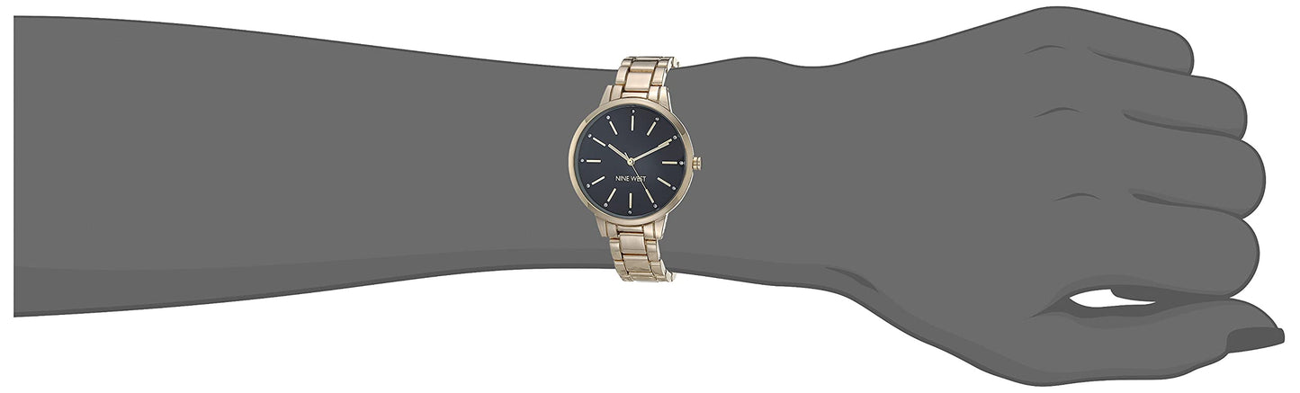 Nine West Women's Crystal Accented Bracelet Watch