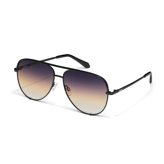 QUAY High Key Polarized Aviator Sunglasses, Oversized, Gold Frame Stylish Sunglasses with UV Protection, Unisex Brown Fade Lens Aviators for Men and WomenQUAY High Key Polarized Aviator Sunglasses, Oversized, Gold Frame Stylish Sunglasses w…