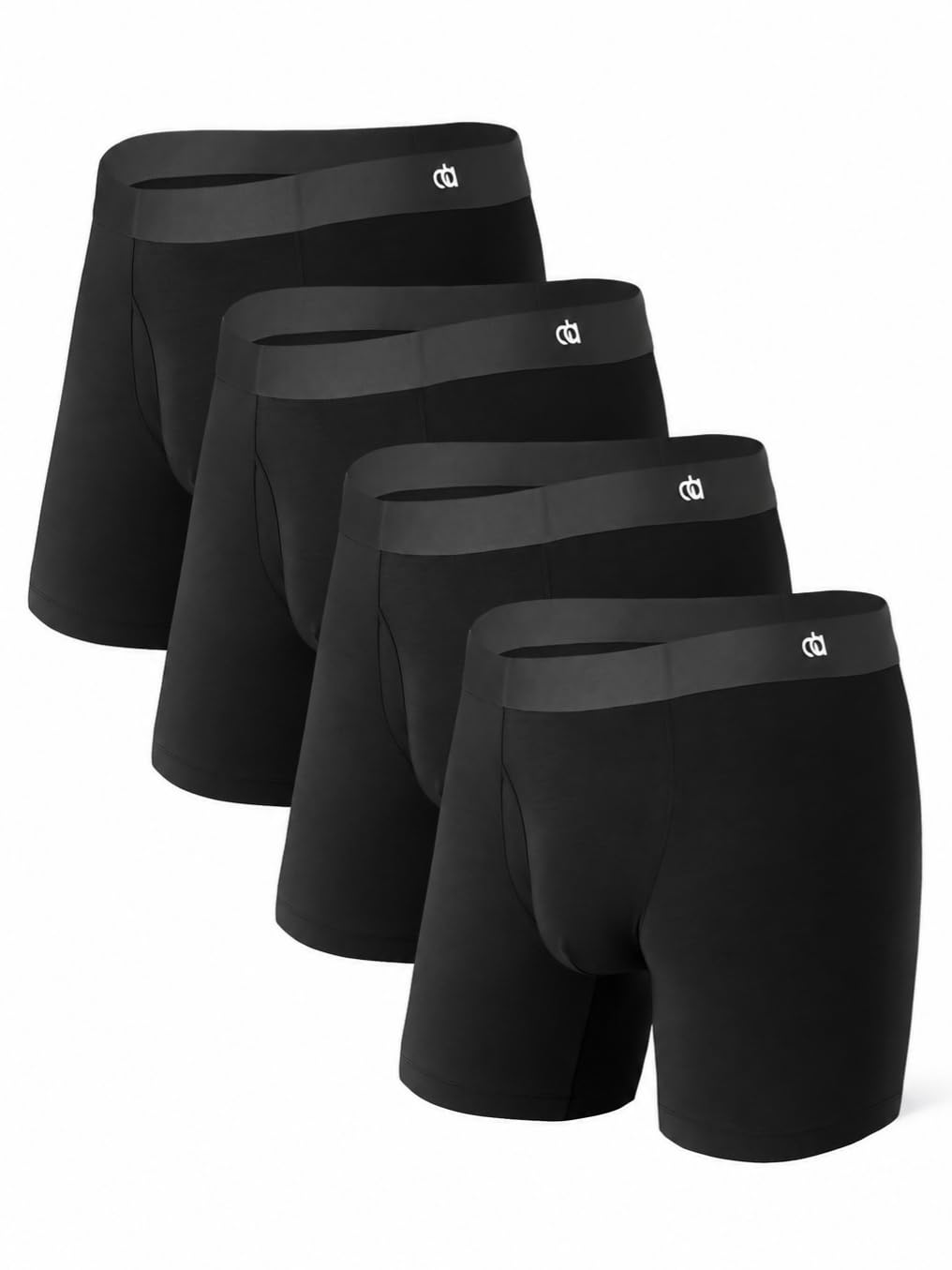 DAVID ARCHY Men's Ultra Soft Underwear Modal Boxer Briefs Slim Fit 6.5" | Second Skin Fabric Breathable, Smooth Low-Profile Waistband, Easy Access Side Fly, Tagless Anti Chafing for All-day Comfort