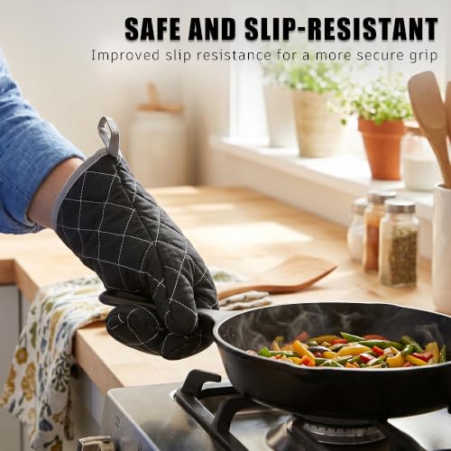 ARCLIBER Quilted Oven Mitts 1 Pair Heat Resistant Classic Kitchen