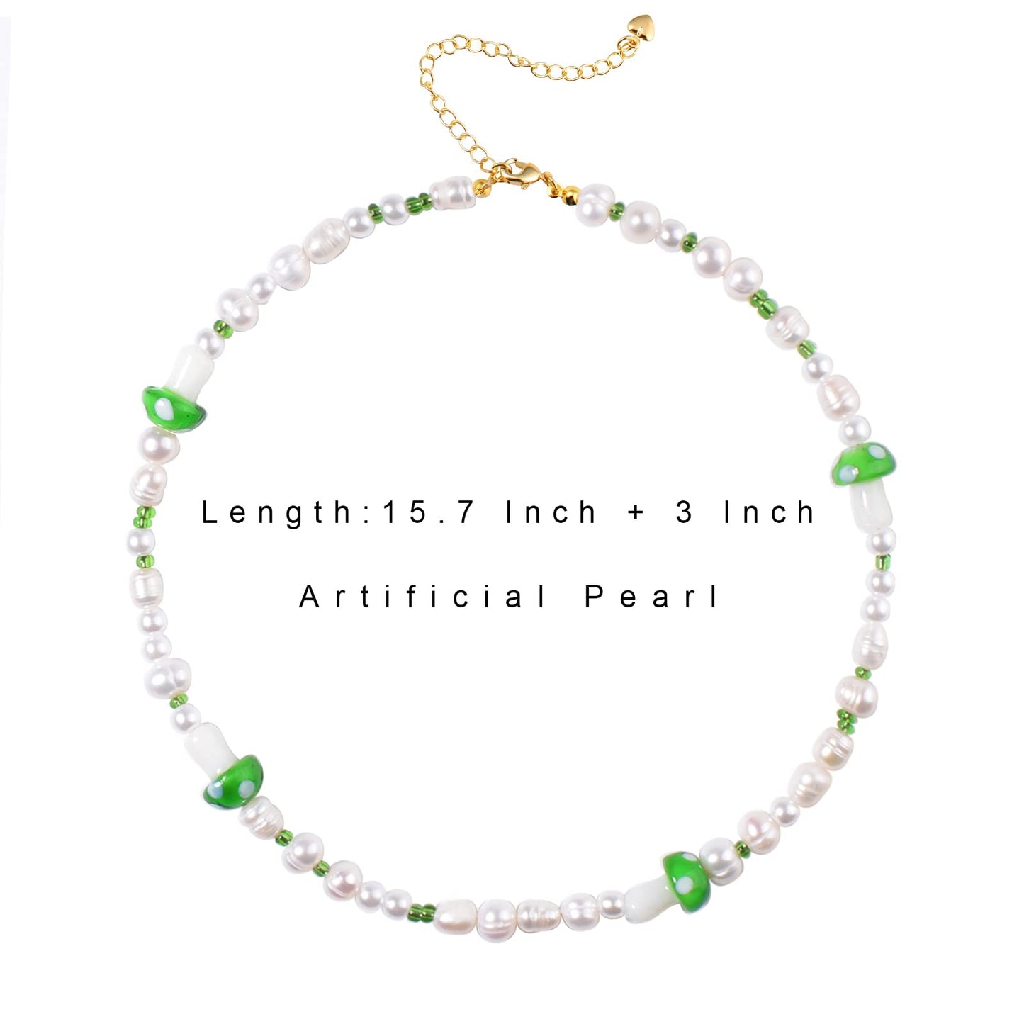 Natural Freshwater Pearl Fun Flirty Beaded Choker Necklace Handmade Summer Boho Jewlery Gifts for Women Teen