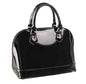 Patent Leather Dome Satchel Purse Zip-around Handbag Multi-Pocket Shoulder Bag Shiny Large Top-handle Shell Bag
