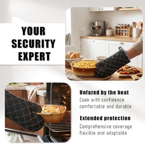 ARCLIBER Quilted Oven Mitts 1 Pair Heat Resistant Classic Kitchen