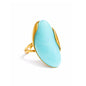 Mchic Colorful Chunky Statement Ring for Women: Boho Large Oval Acrylic Finger Ring Stainless Steel Adjustable Beach Summer Y2K Handmade Jewelry Gift for Women