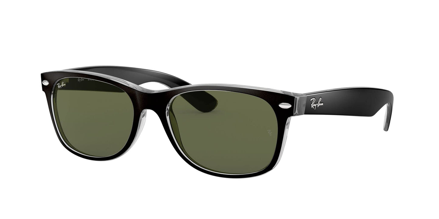 Ray-Ban Unisex RB2132 New Wayfarer Square Sunglasses, Rubber Black/G-15 Green, 55 mmRay-Ban Unisex RB2132 New Wayfarer Square Sunglasses, Rubber Black/G-15 Green, 55 mm