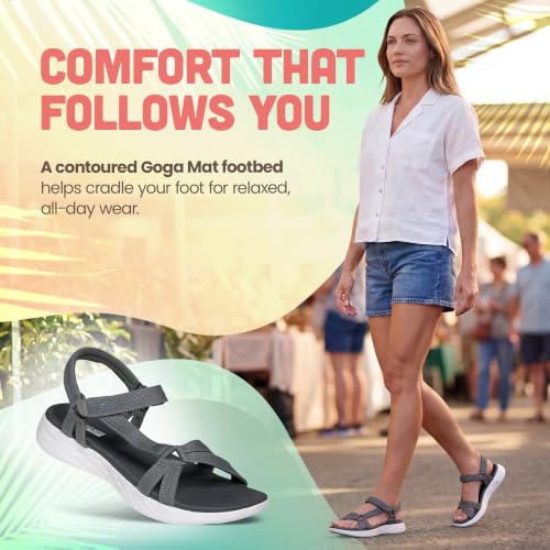 Skechers womens On-the-go 600 - Brilliancy Sport Sandal, Natural, 8 USSkechers womens On-the-go 600 - Brilliancy Sport Sandal, Natural, 8 US