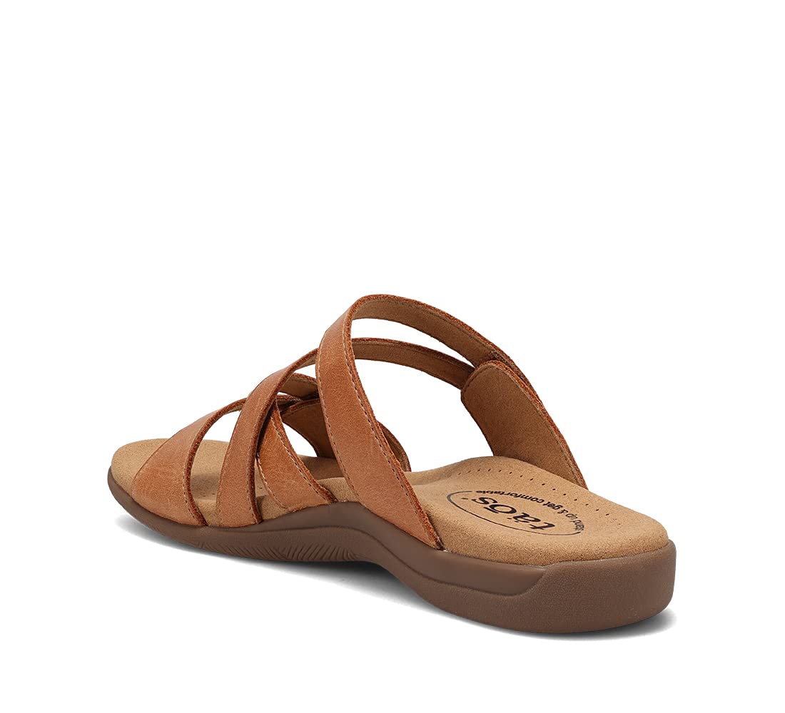 Taos Double U Premium Leather Women’s Sandal - Stylish Adjustable Strap Design with Arch Support, Cooling Gel Padding for All-Day Enjoyment and Walking Comfort
