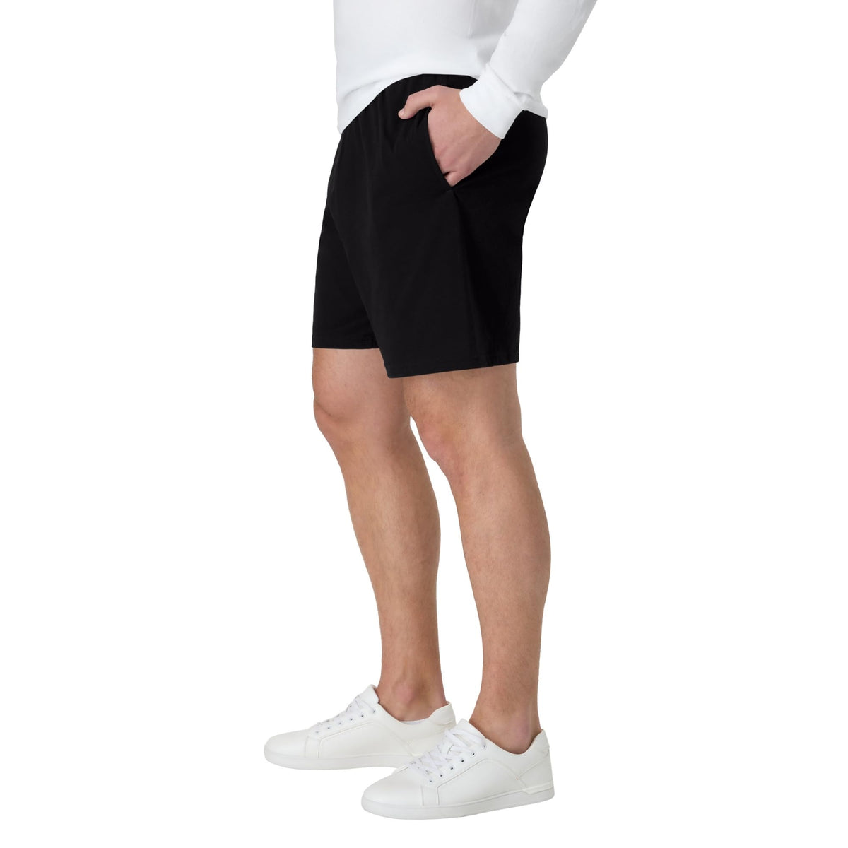 Hanes Mens Jersey Cotton With Pocket Workout-and-training-shorts, Navy, 3X-Large