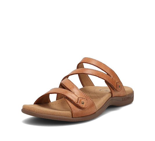 Taos Double U Premium Leather Women’s Sandal - Stylish Adjustable Strap Design with Arch Support, Cooling Gel Padding for All-Day Enjoyment and Walking Comfort