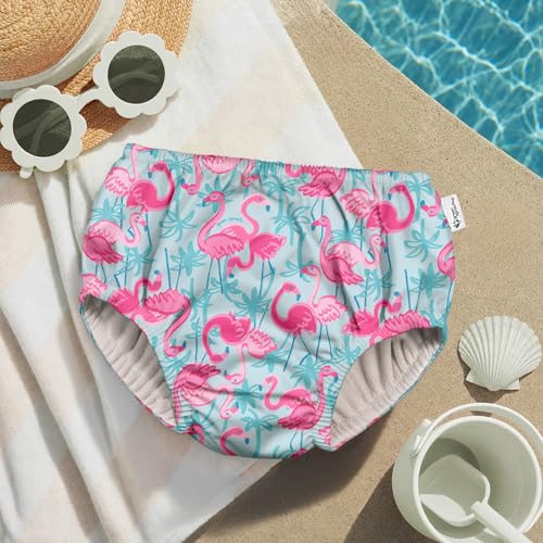 Green Sprouts Unisex Baby Pull-up Reusable Absorbent Swim Diaper, White, 18 Month