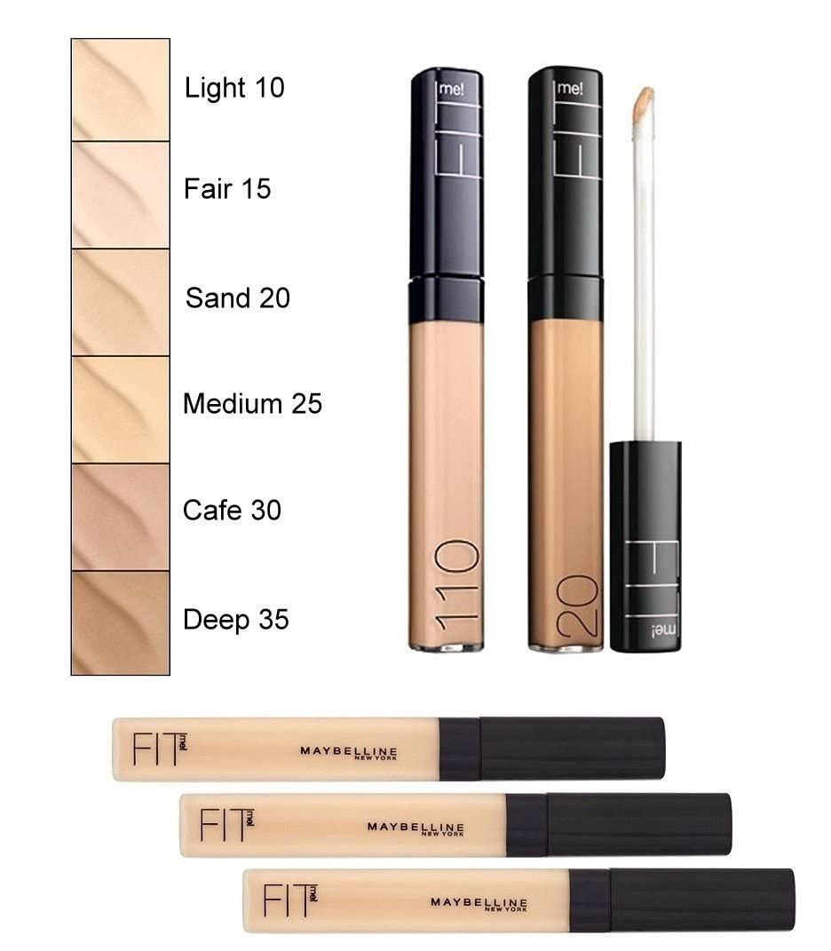 Maybelline Fit Me Liquid Concealer Makeup, Natural Coverage, Lightweight, Conceals, Covers Oil-Free, Cool Ivory (Packaging May Vary)