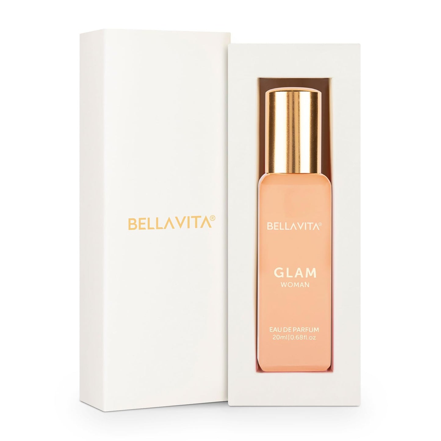 Bellavita Luxury Glam Eau de Parfum | 100 ml (3.4 fl.oz.) | Perfume for Women | White Floral, African Orange, Jasmine, and Patchouli Notes | Long Lasting Fragrance | Mother's Day present | for women