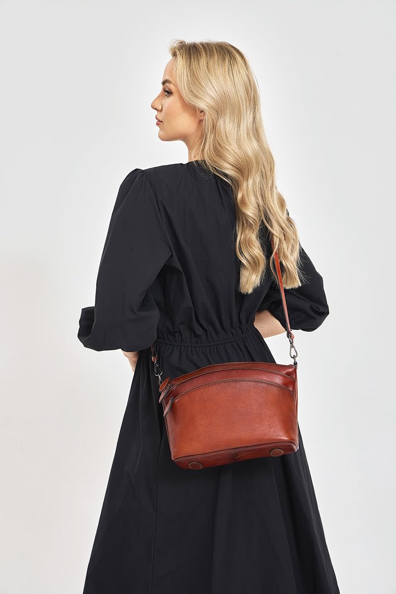 Genuine Leather Purses for Women Vintage Crossbody Bags for Women Hand Bags Women's Shoulder Handbags | Genuine Leather