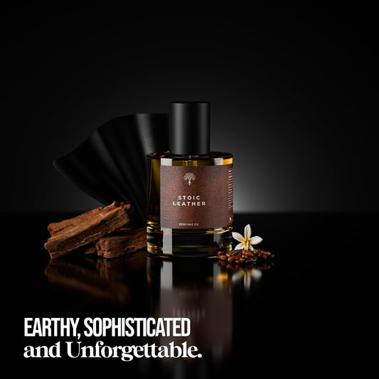 Eternal perfume oils Stoic Leather perfumes for women Long Lasting womens perfume Designer Perfume for Men Alcohol Free Unisex Organic Eau De Perfum 1 FL Oz