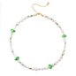 Natural Freshwater Pearl Fun Flirty Beaded Choker Necklace Handmade Summer Boho Jewlery Gifts for Women Teen