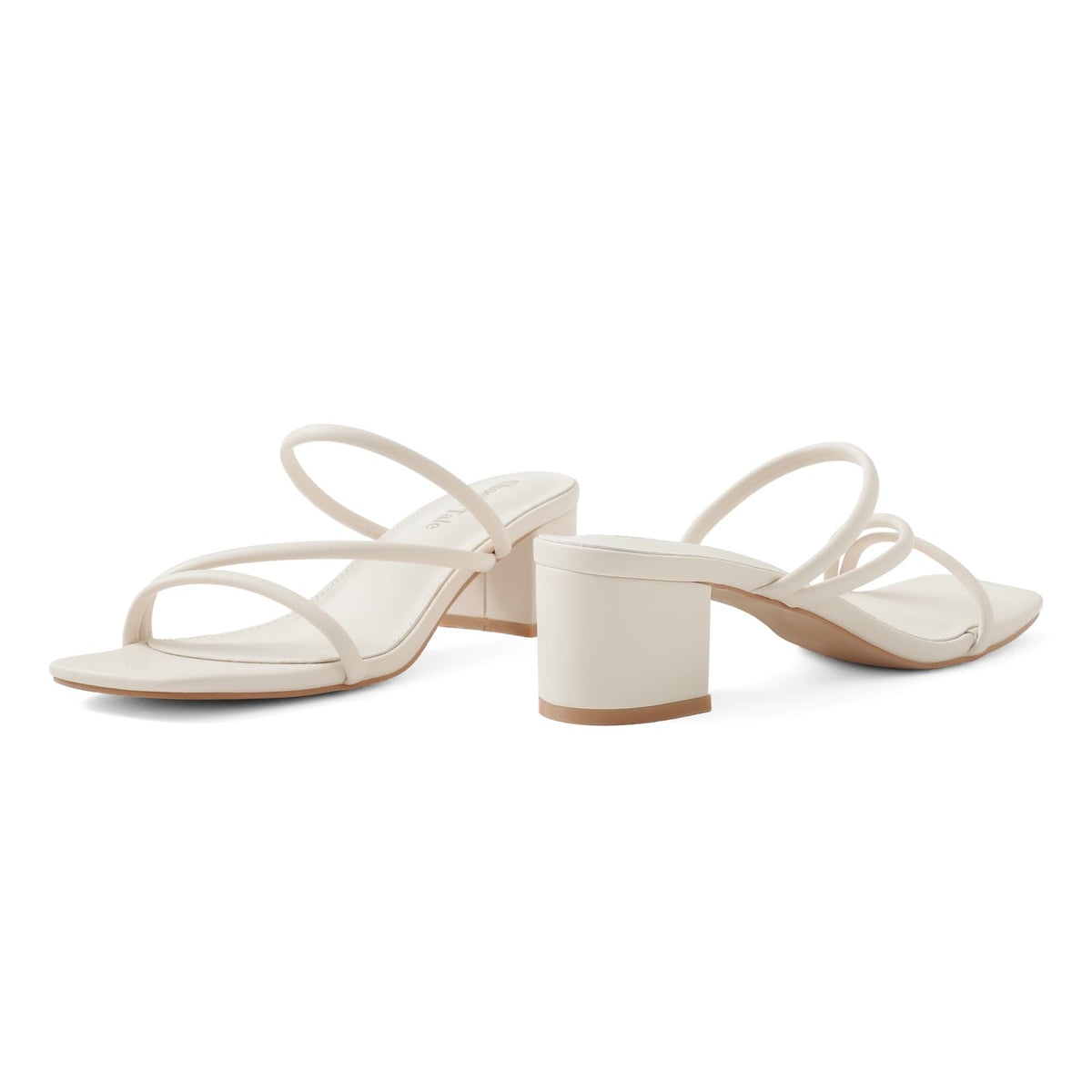 Shoe'N Tale Strappy Heels for Women Low Chunky Block Heel Heeled Sandals Square Open Toe Slip On Slides Mules(7,Gold)Shoe'N Tale Strappy Heels for Women Low Chunky Block Heel Heeled Sandals Square…