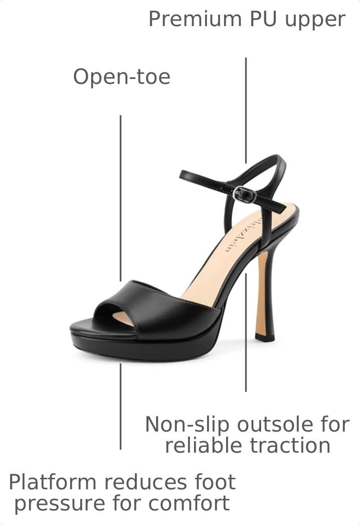 Adrizzlein Platform Heels for Women Stiletto High Heels Sandals-gold 8.5Adrizzlein Platform Heels for Women Stiletto High Heels Sandals-gold 8.5