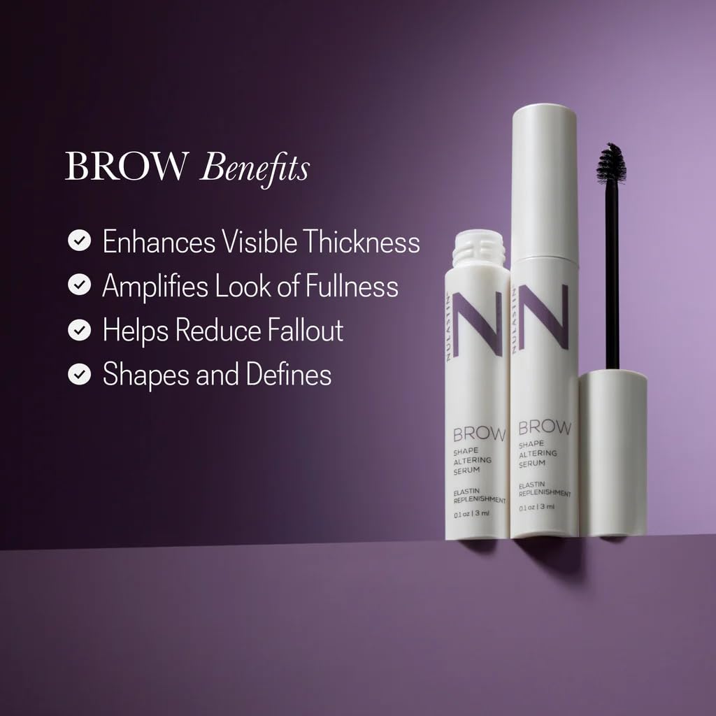 NULASTIN Shape Altering Eyebrow Serum - Brow Serum to Shape & Define - Improves the Appearance of Sparse Eyebrows for a Fuller Look - Enriched with Hair-Strengthening Ingredients (0.1 Fl Oz)